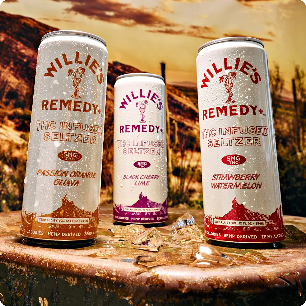 Willie's Remedy+ 5mg THC Infused Seltzer Variety 12 Pack - Image 9